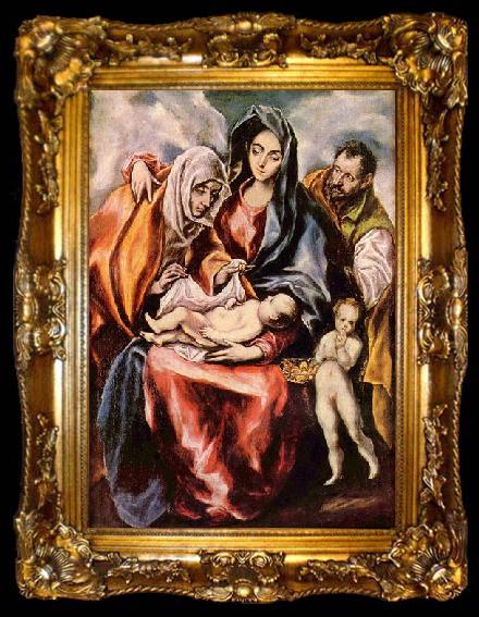 framed  El Greco Hl. Familie, ta009-2